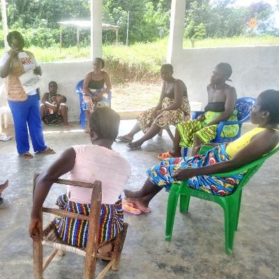 Villagers during Health and Hygiene training